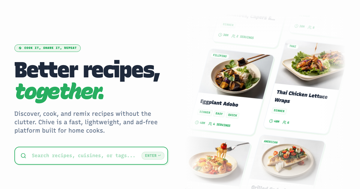 Chive recipe discovery application