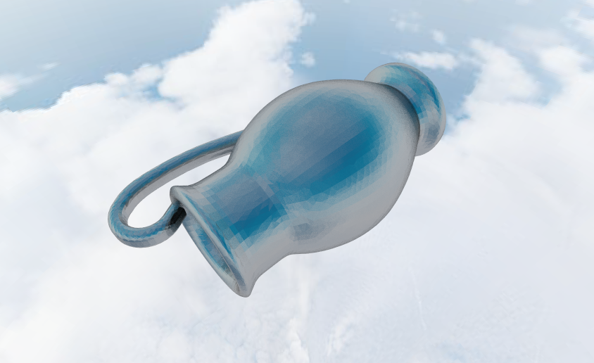 A scene rendered by the raytracing engine
